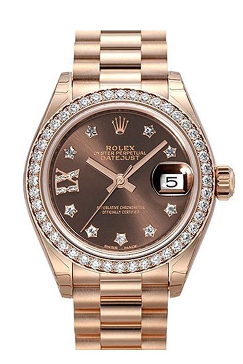 rolex ladies rose gold datejust